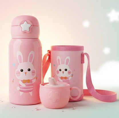 450ml | Pastel Dream | Kids Water Bottle | Cute Prints | Leak-Proof Design.