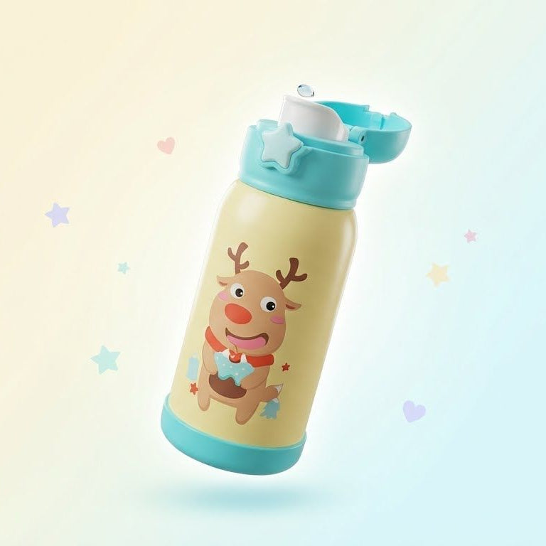 450ml | Pastel Dream | Kids Water Bottle | Cute Prints | Leak-Proof Design.