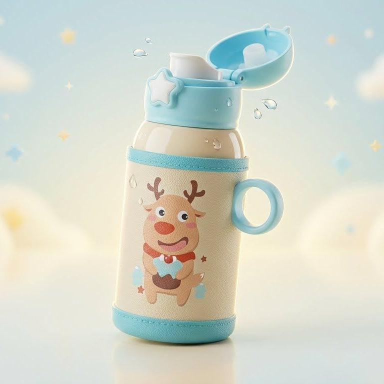 450ml | Pastel Dream | Kids Water Bottle | Cute Prints | Leak-Proof Design.