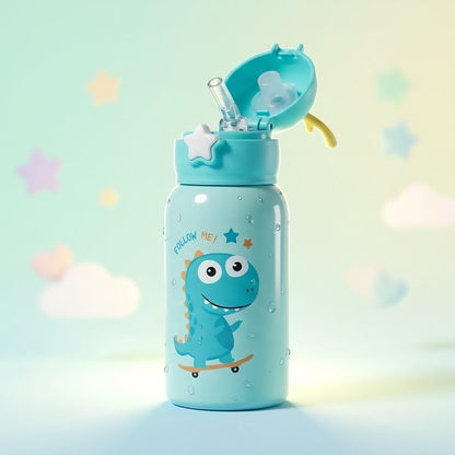 450ml | Pastel Dream | Kids Water Bottle | Cute Prints | Leak-Proof Design.