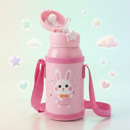 450ml | Pastel Dream | Kids Water Bottle | Cute Prints | Leak-Proof Design.