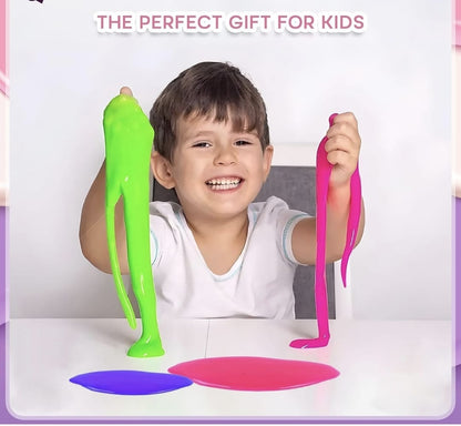 Slime Jars Set | Multicolor | Glitter Slime | Containers | Kids Sensory Play Toy.