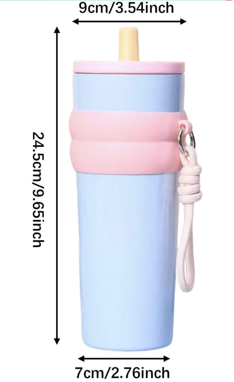 650ml | Insulated Kids | Sipper Bottle | Leak-Proof |  Water Bottle with Carry Strap.
