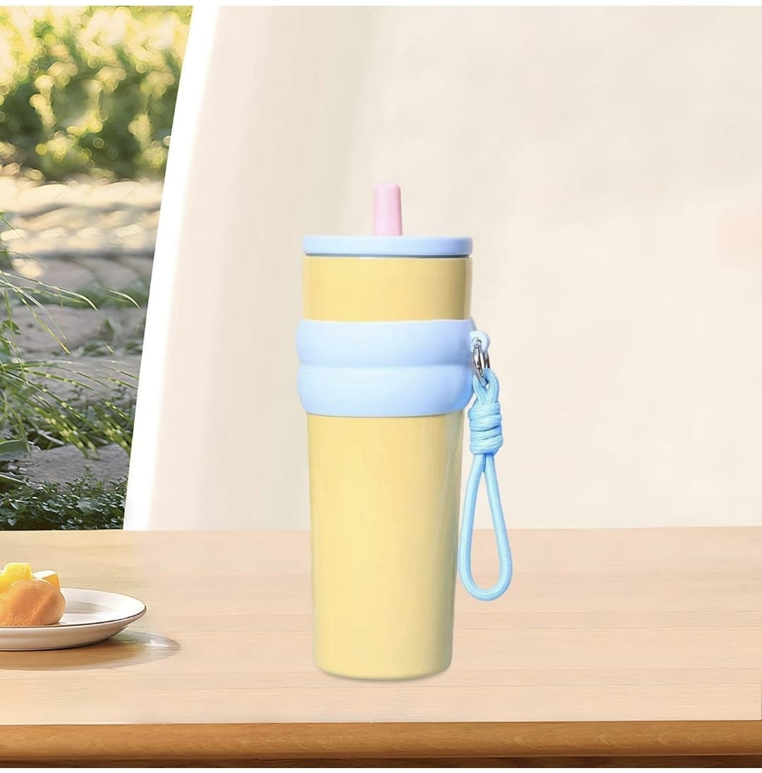 650ml | Insulated Kids | Sipper Bottle | Leak-Proof |  Water Bottle with Carry Strap.