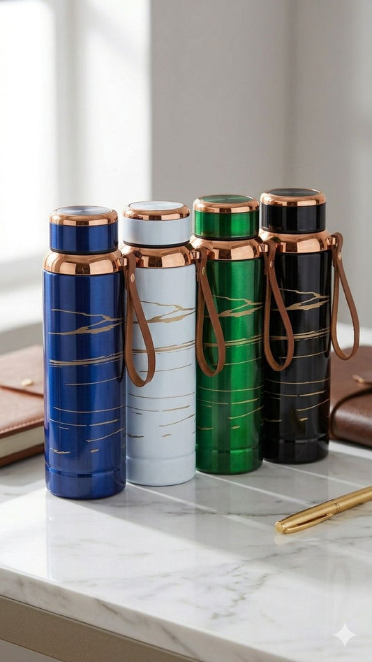 Marble print tea infuser bottle | 1 litre | Available in 4 colours