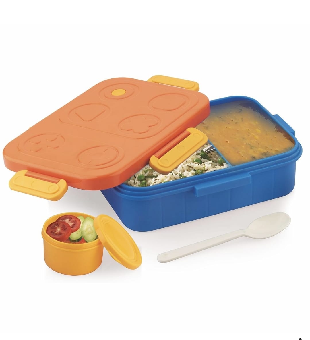Kids Stainless Steel Bento Lunch Box Set with Game Controller Style Lid