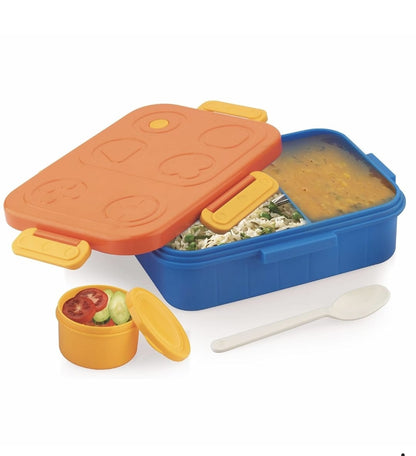 Kids Stainless Steel Bento Lunch Box Set with Game Controller Style Lid