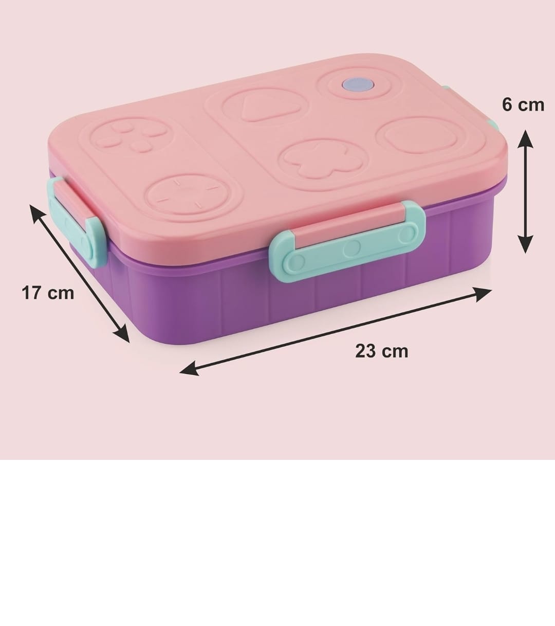 Kids Stainless Steel Bento Lunch Box Set with Game Controller Style Lid