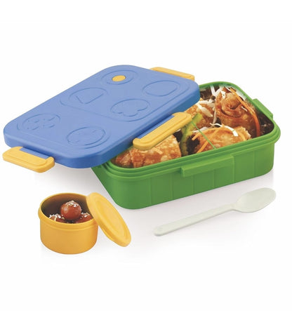 Kids Stainless Steel Bento Lunch Box Set with Game Controller Style Lid