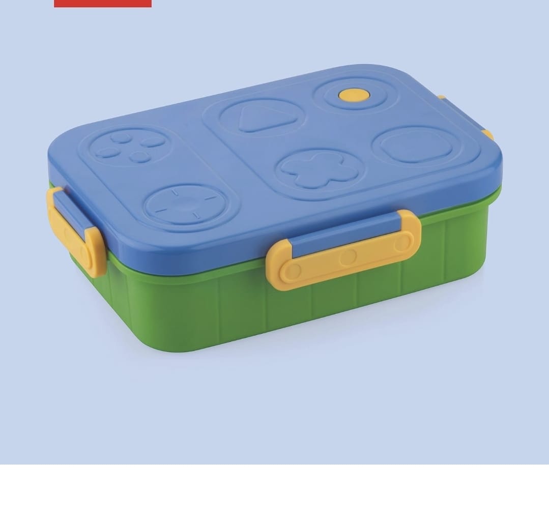 Kids Stainless Steel Bento Lunch Box Set with Game Controller Style Lid