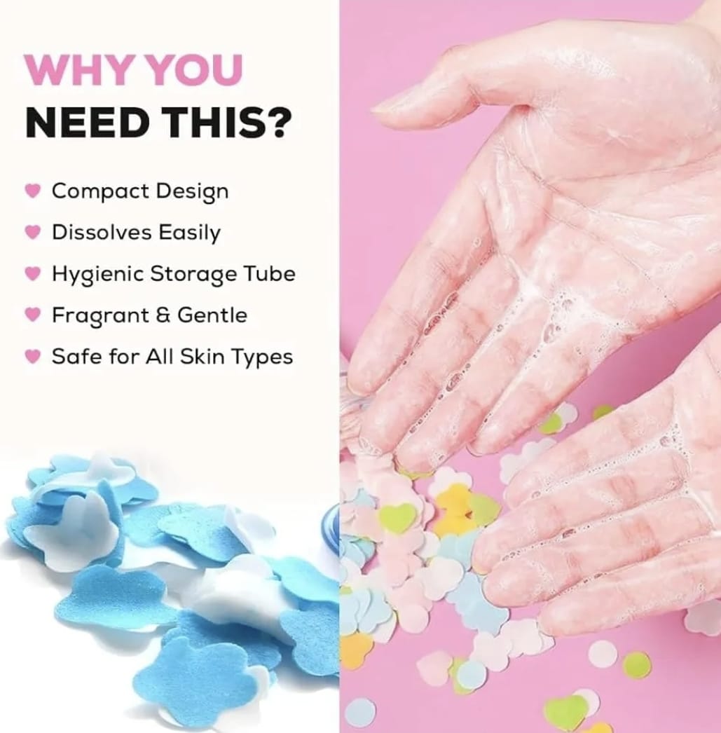 Flower Paper Soap Sheets | Mini Portable Soap | Pastel Travel Soap | Pocket Hygiene.