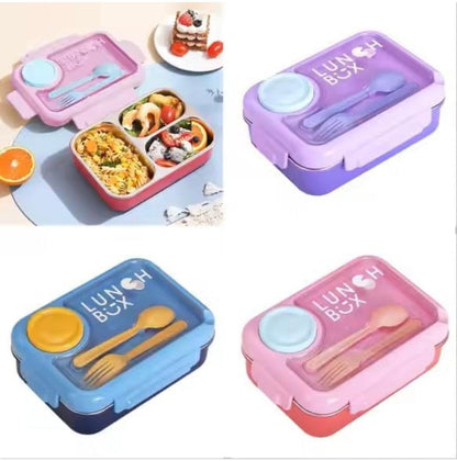 Pastel Kids Stainless Steel Lunch Box 3 compartments