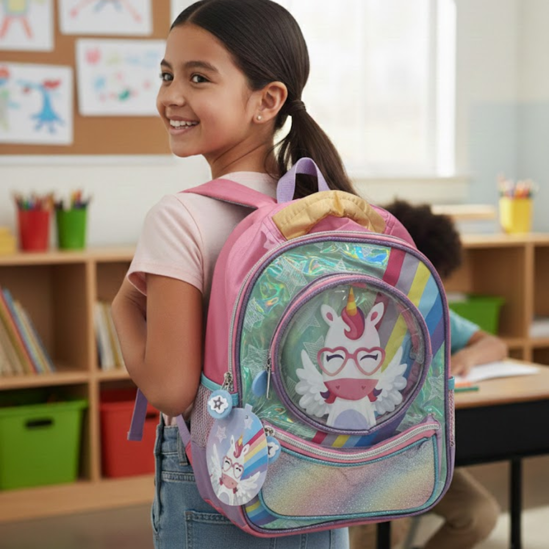Unicorn & Rainbow theme Backpack | Lightweight & Durable